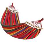 Hamac De Gardina 200x80 cm cu bara din lemn, bumbac, multicolor geantă
