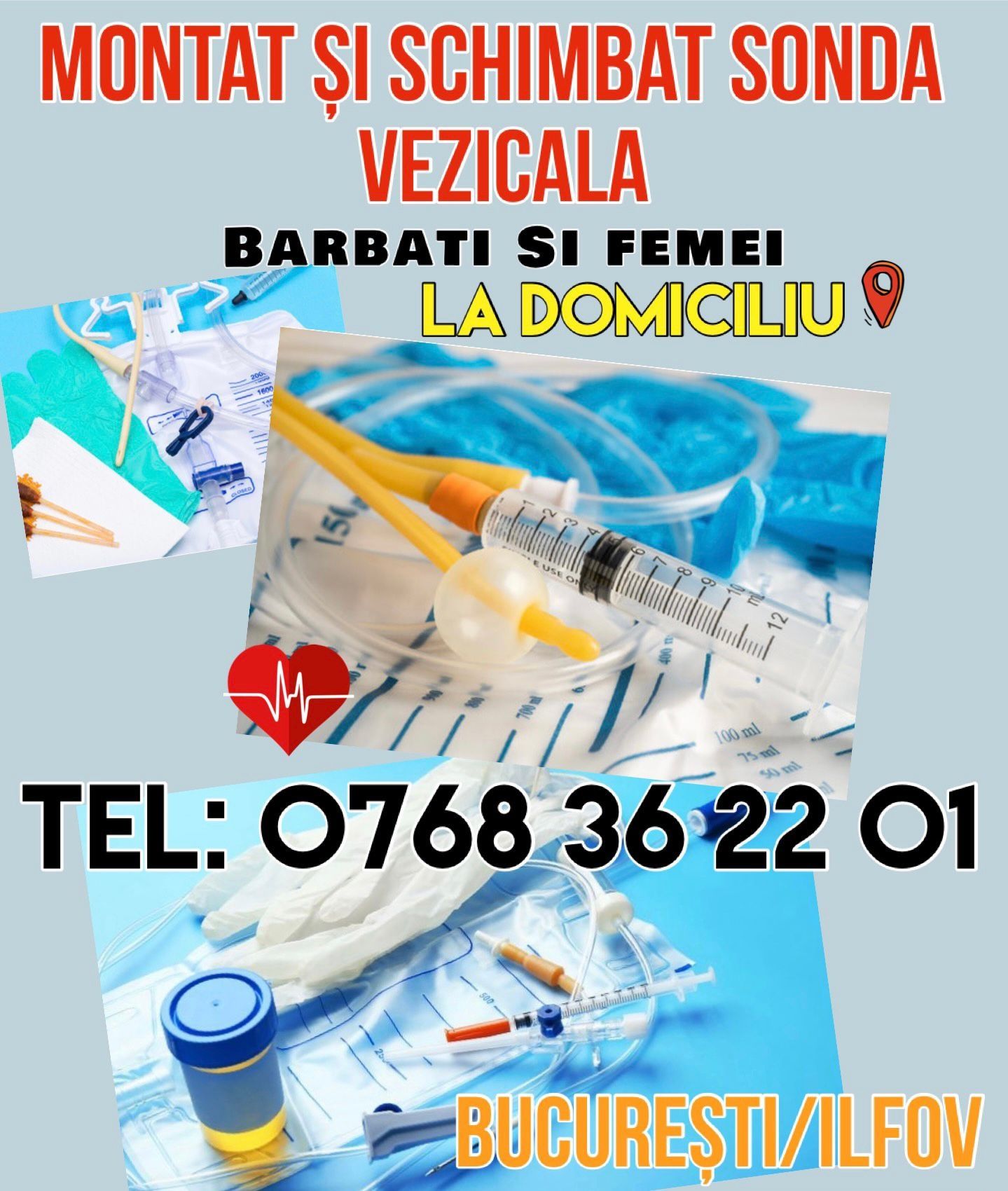 ASISTENT MEDICAL tratament la DOMICILIU: Perfuzie, Injectie, Fire etc
