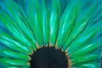 Tablou pictat manual "Sun/Flower/Iris"
