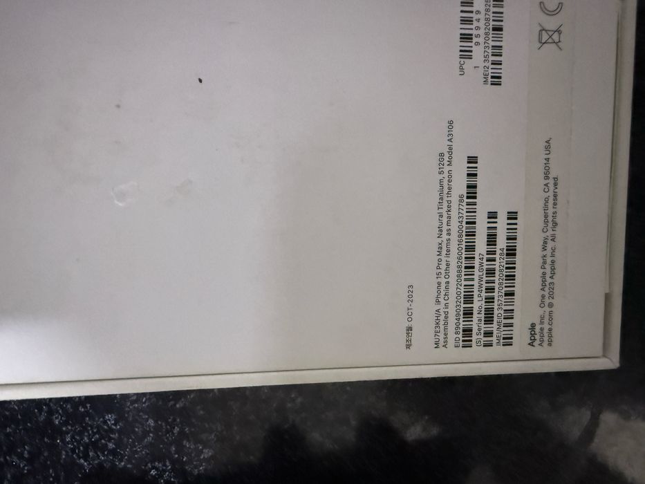 iphone 15 pro max pamit 512g holati ideal karopka dak bor