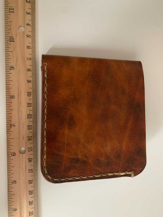 Portofel piele naturală vopsit artizanal si handmade