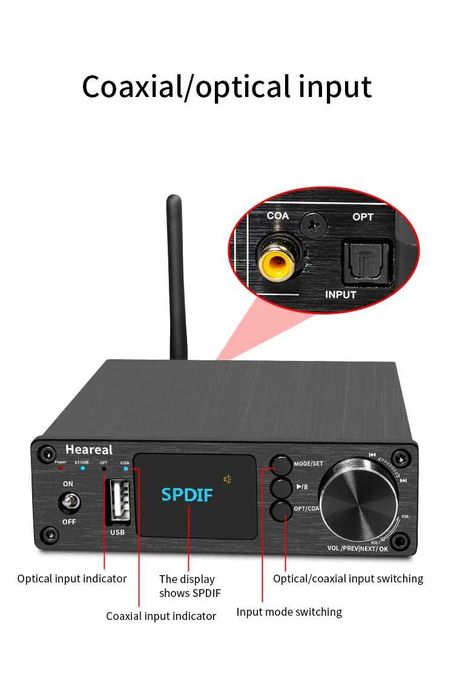 Блутут ресивър декодер дак Bluetooth 5.3 Recerivier DAC Decoder LM4562