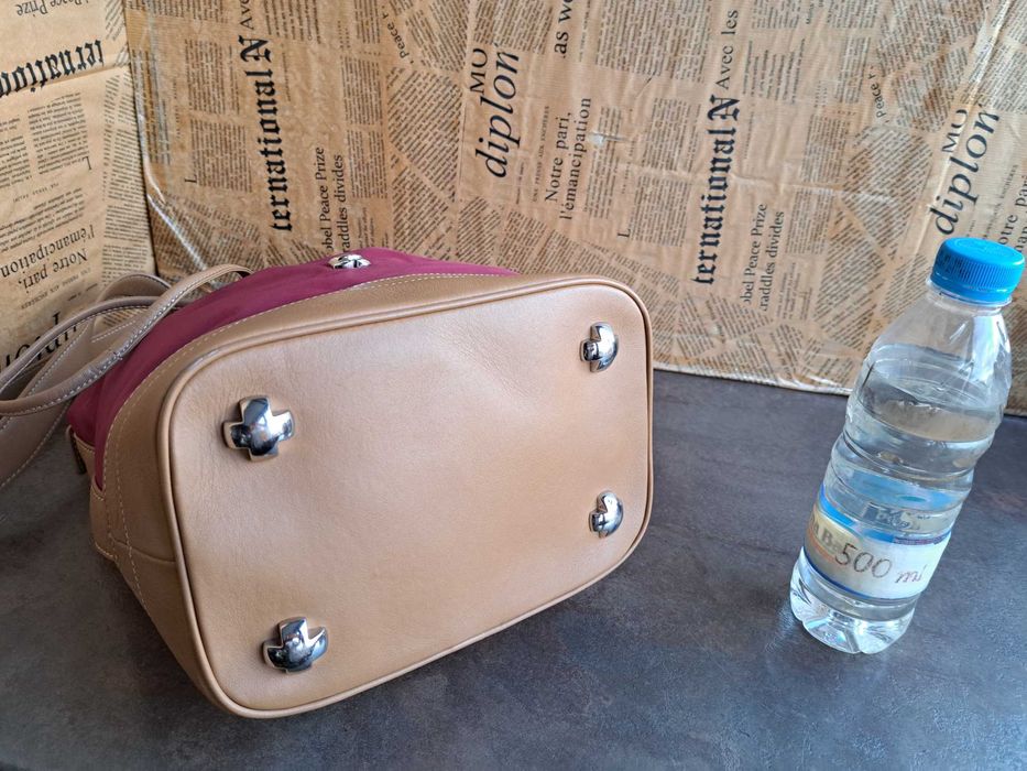 дамска чанта Navyboot /тъмно червено,торба-естествена кожа,като Нова!