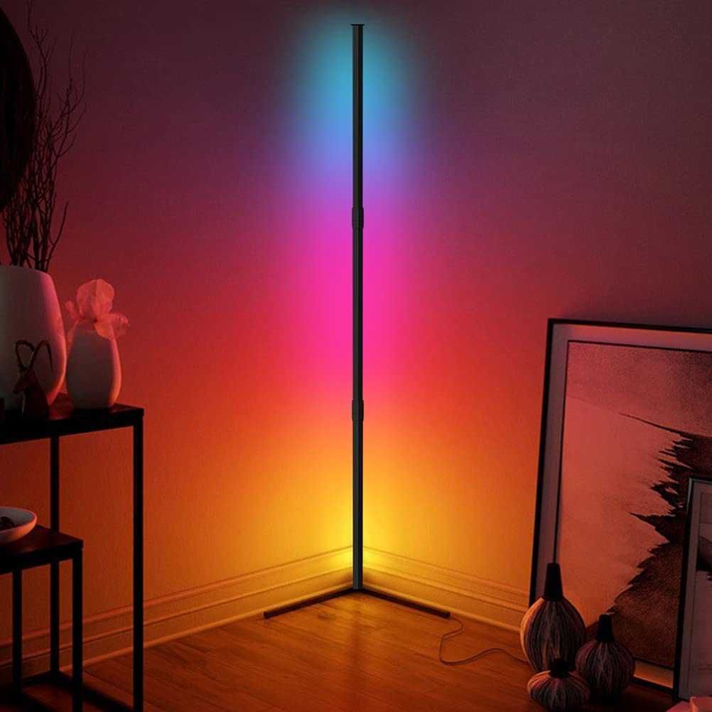 ЛЕД подова лампа с RGB+ Бяло- 140 см, 20 вата