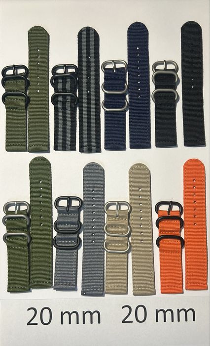 curea curele nato ceas army green albastru 18 mm 20 mm 22 mm 24 mm