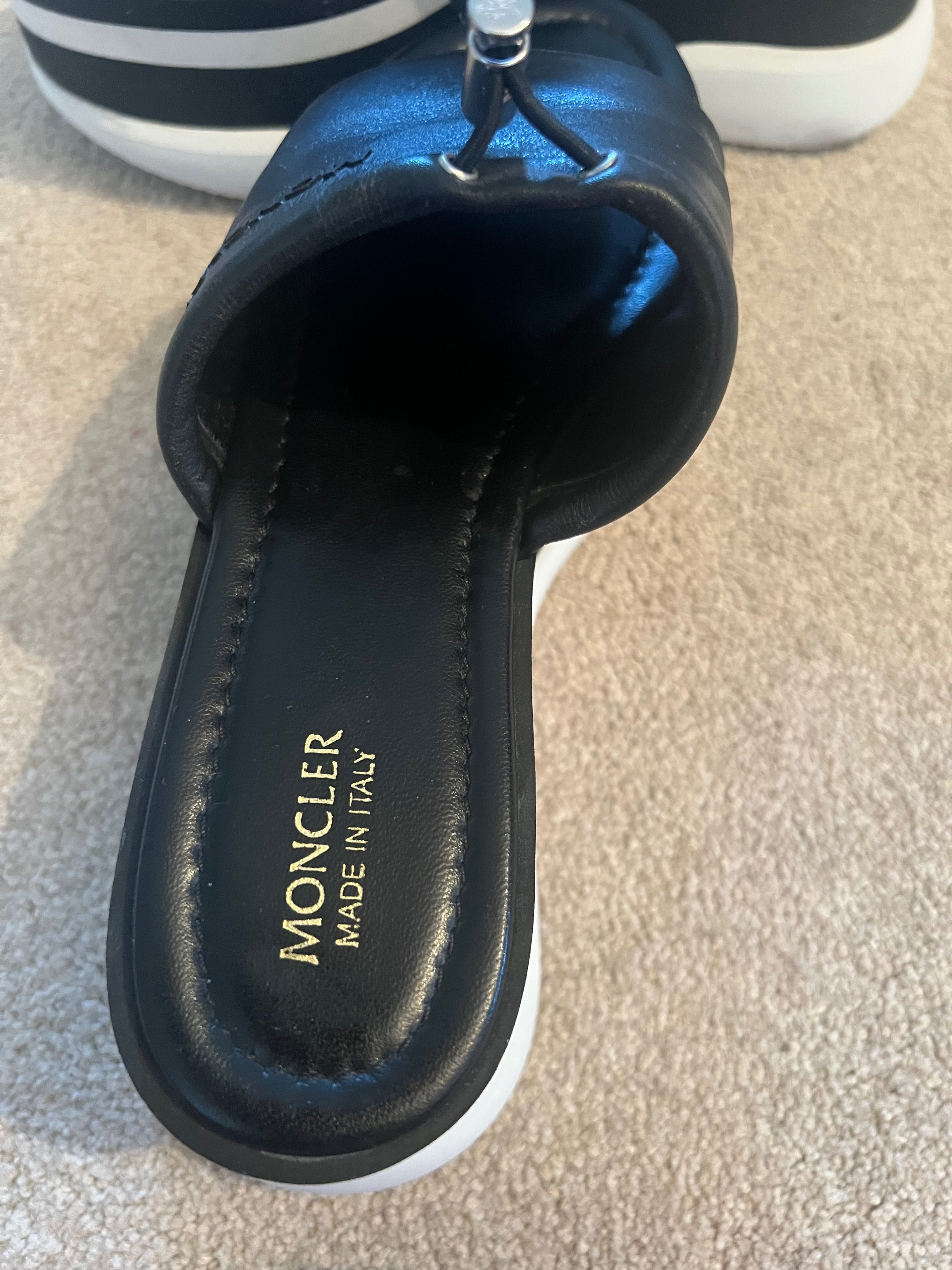 Saboti/ sandale platforma Moncler Zaira 37 piele naturala