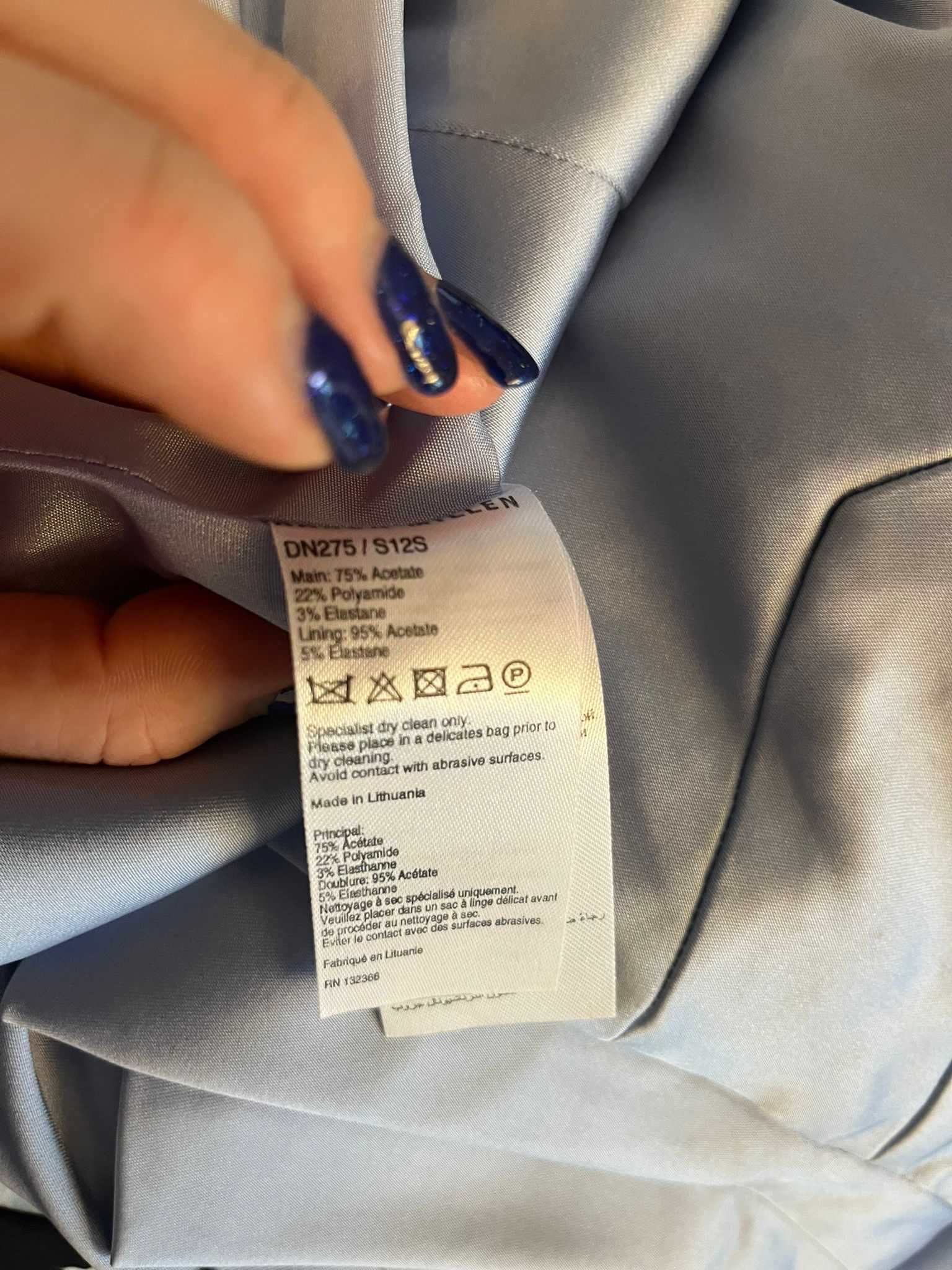 Rochie eleganta bleu din Satin Karen Millen marimea 36