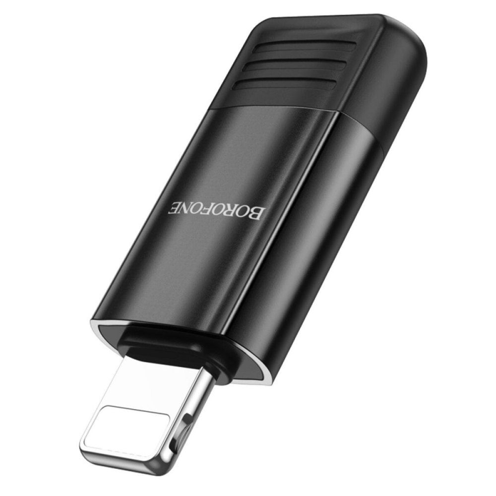 Адаптер OTG USB Type C/Lightning -> USB2.0 Borofone BV18 Black