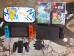 Продавам Nintendo Switch с аксесоар, игри + акаунт - отлично състояние