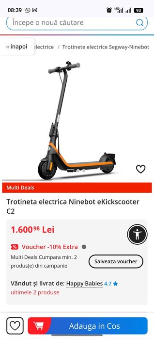 Trotineta electrica ninebot