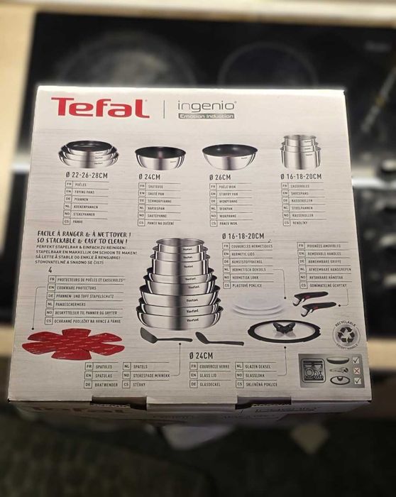 Tefal Ingenio Emotion 20 ч. - Комплект съдове за готвене + ст. капак