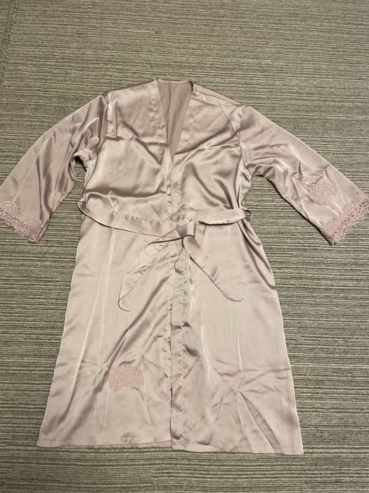 Compleu 2 piese halat+ rochie satin