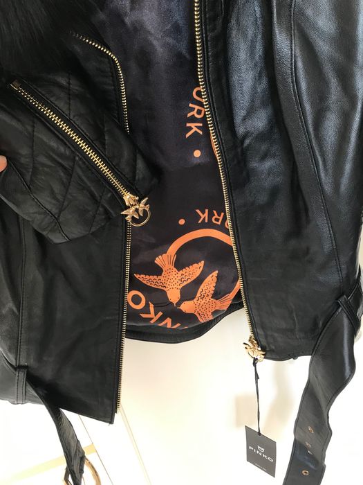 Луксозно кожено яке, естествена кожа, козина