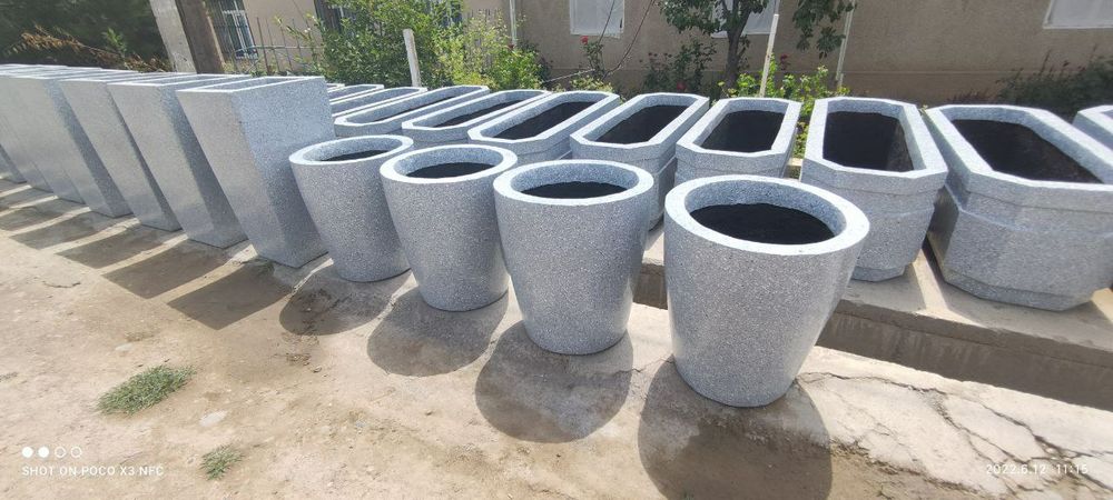 Вазон, кашпо, горшки, клумбы, уличные цветочницы из бетона