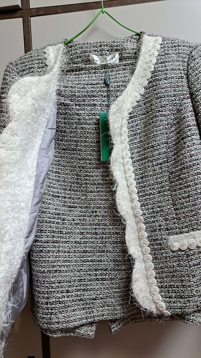 Тёплая пиджак с юбкой