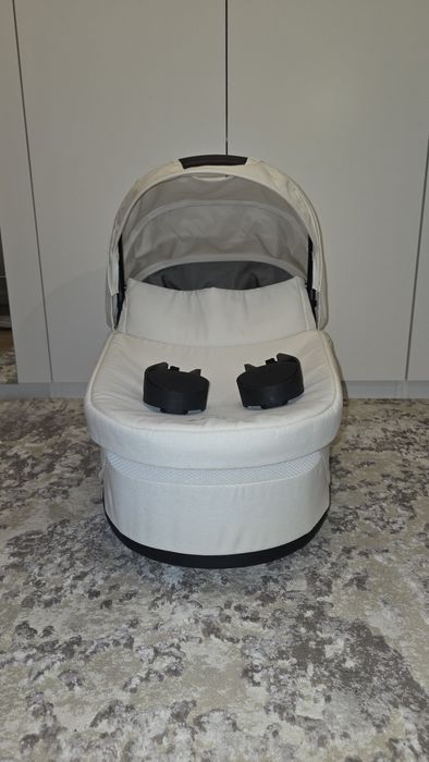 landou Cybex Cot S Lux Alb cu protecție