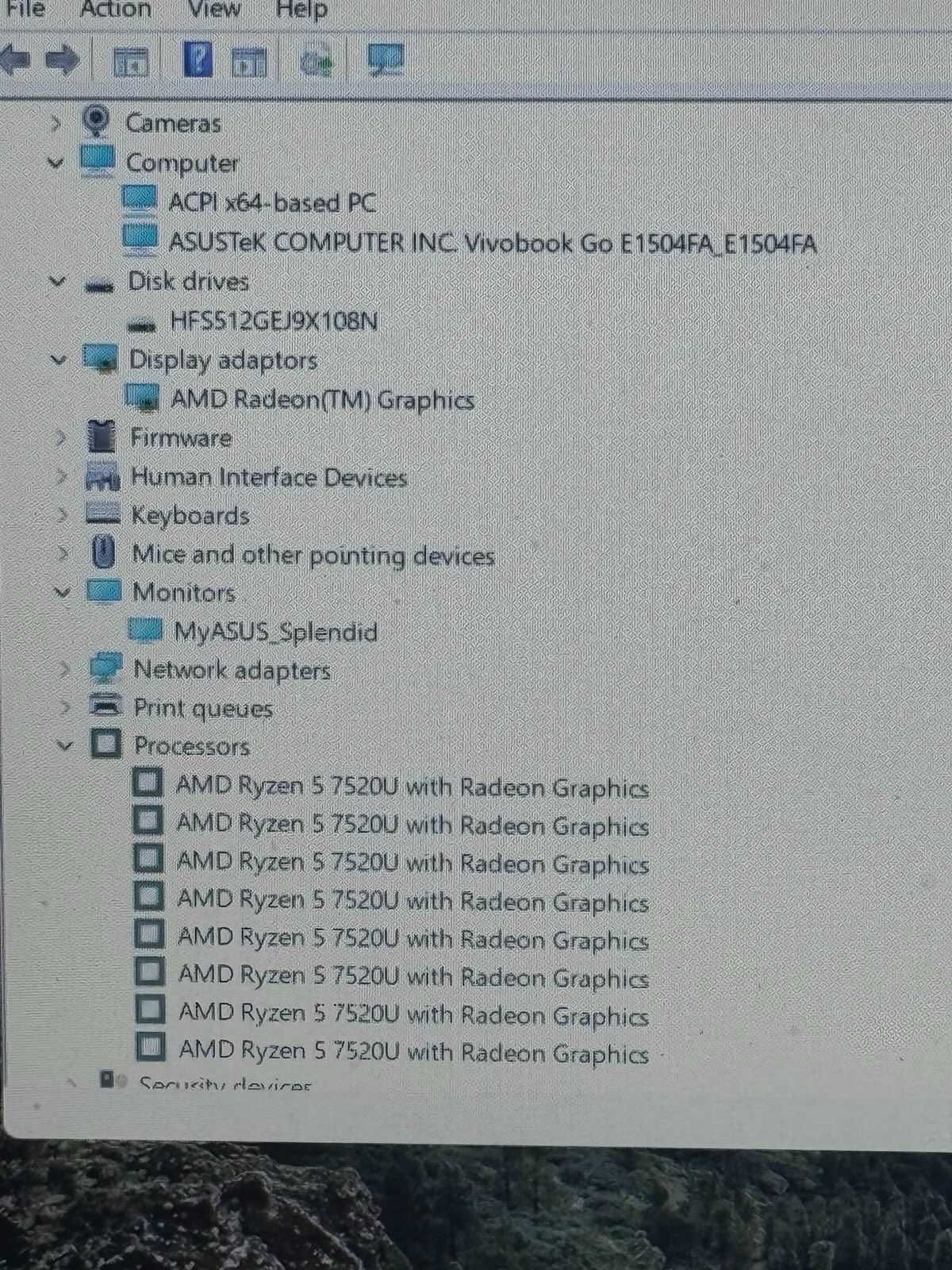 ASUS Vivobook Go 15 Ryzen 5 7gen/8RAM/512GB SSD/Radeon отличен