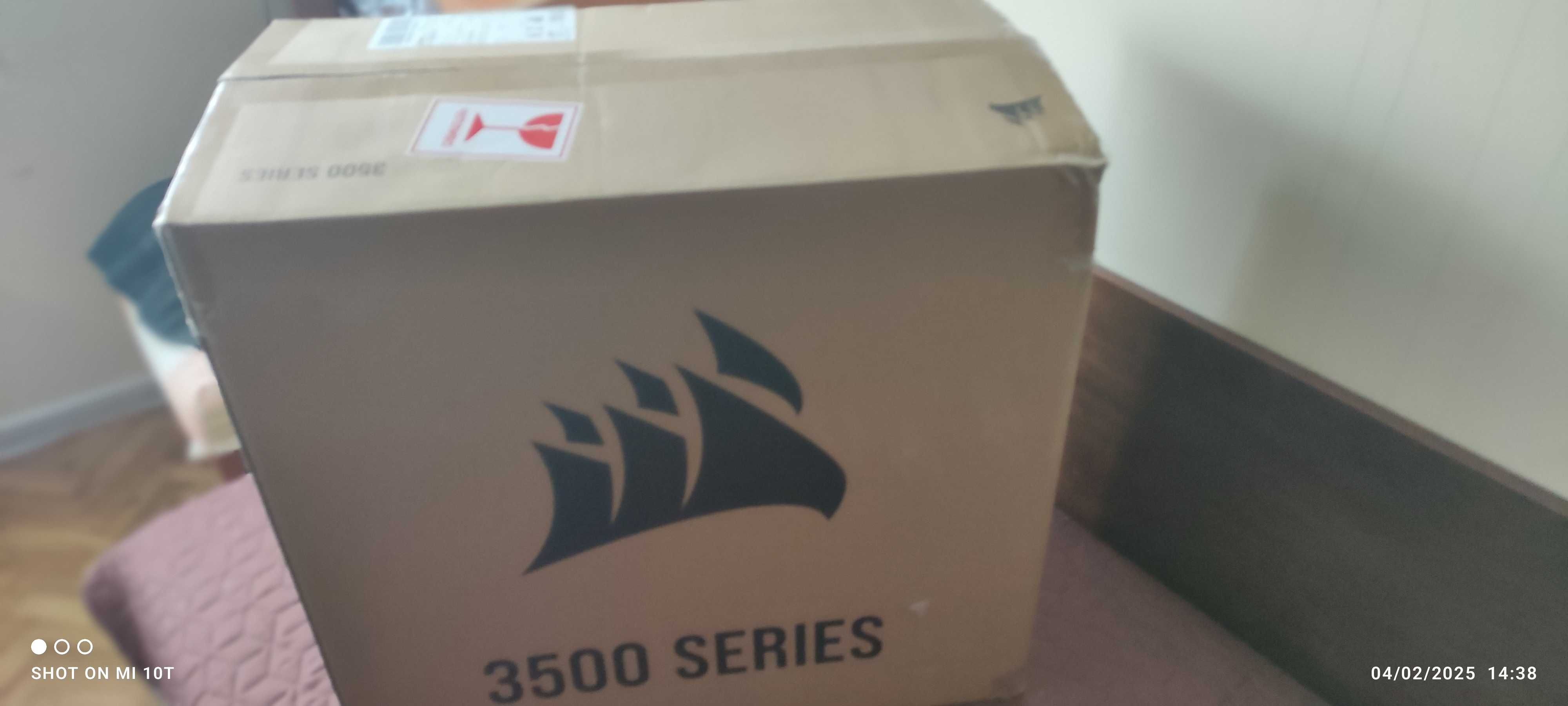 Кутия Corsair - 3500X, mid tower, бяла/прозрачна