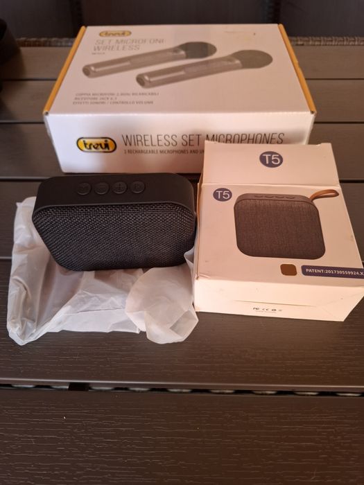 Pachet boxa+microfoane karaoke+boxa mica