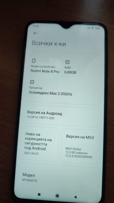 Xiaomi redmi note 8 pro 128gb 6gb ram