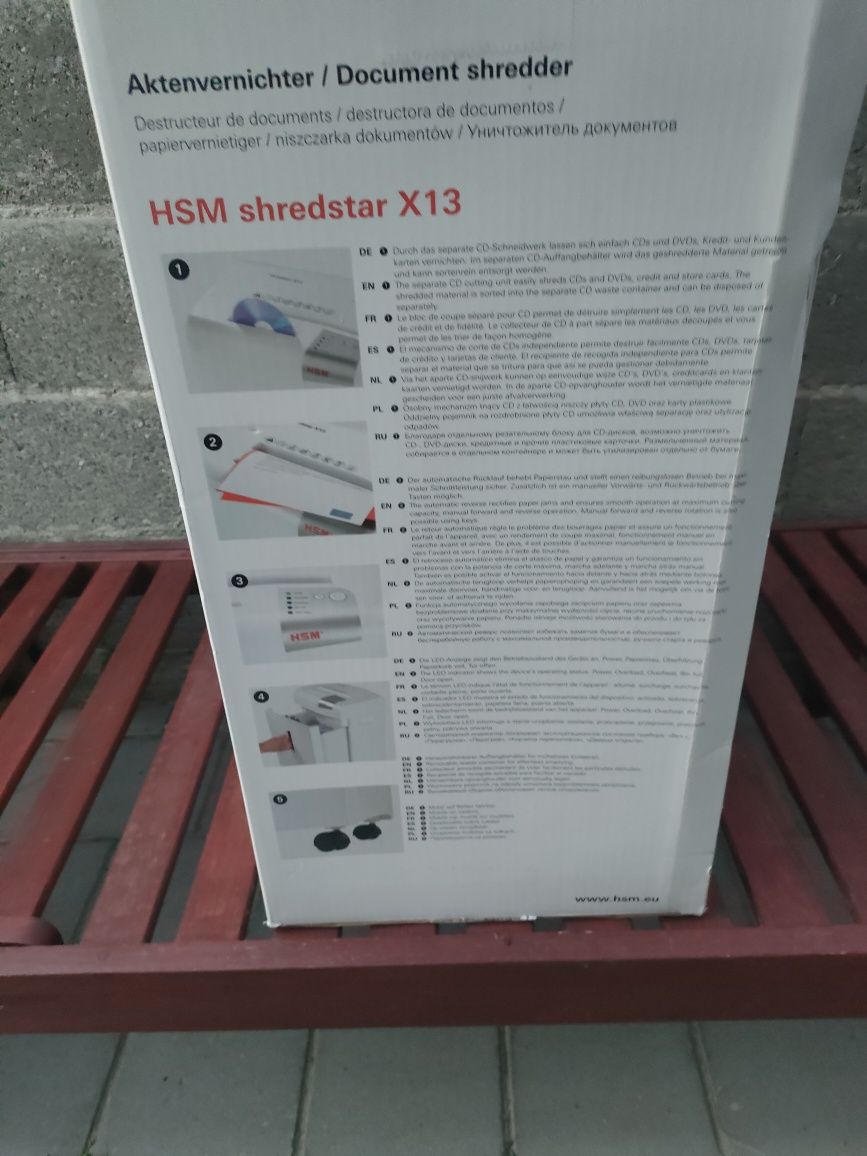 Distrugător documente profesional folosit hsm x13