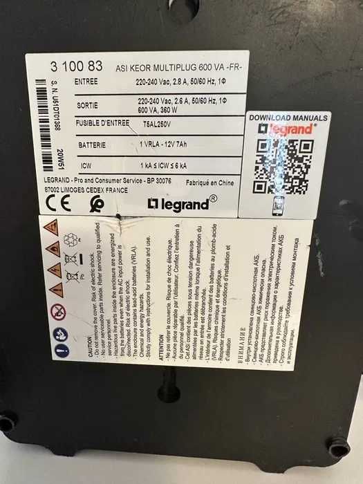 UPS Legrand' 600va stabilizator de tensiune si Ups