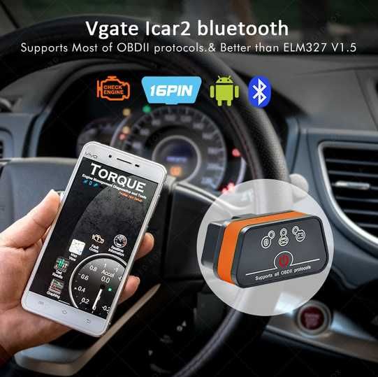 Vgate iCar2 авто диагностика Bluetooth