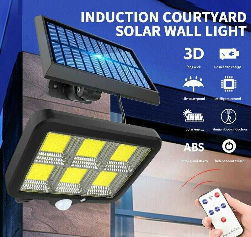 соларна лампа с дистанционно със сензор за движение