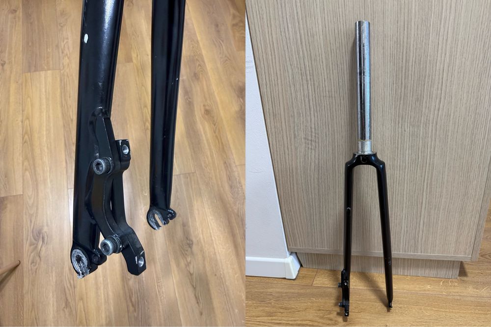 Piese bicicleta, furca suntour NCX D, furca fixa, roata fata dinam