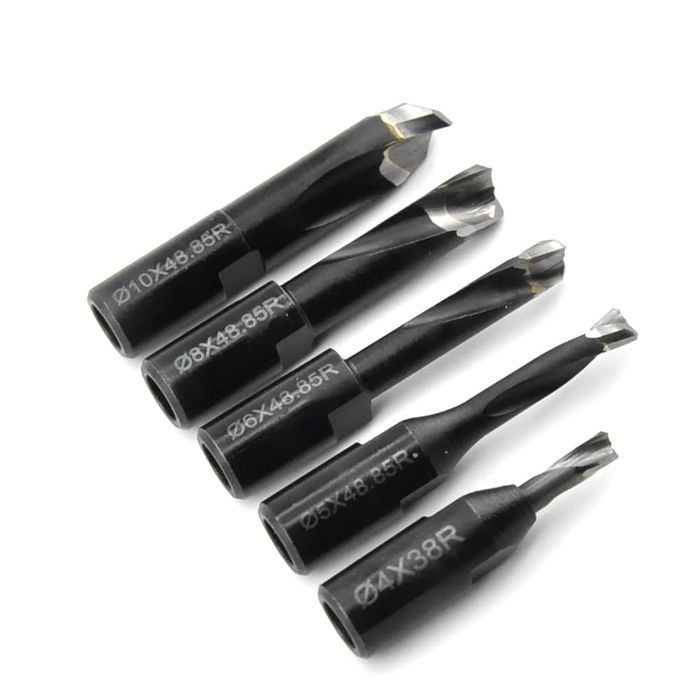 Set 5 Freze Carbide Domino DF500 pentru Festool, 4mm-10mm