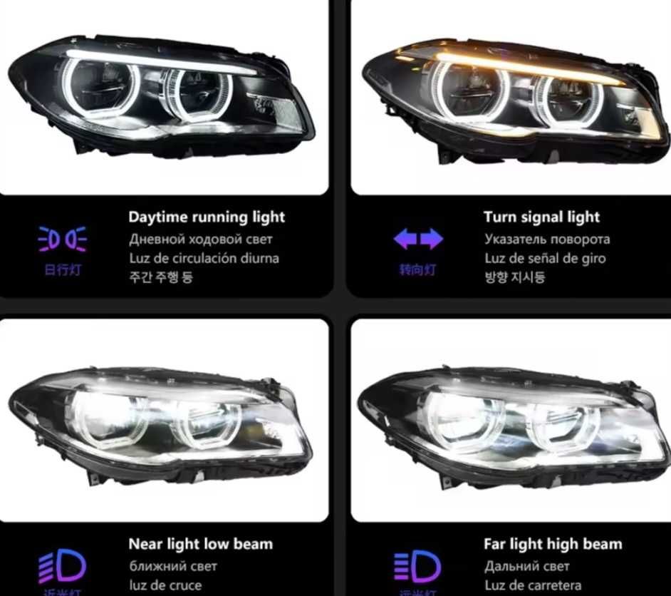 ЛЕД Фарове за БМВ Ф10 Ф11  BMW F10 F12  2009 - 2017  LED diodni farove