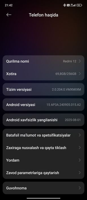 Redmi 12 kafolati bilan