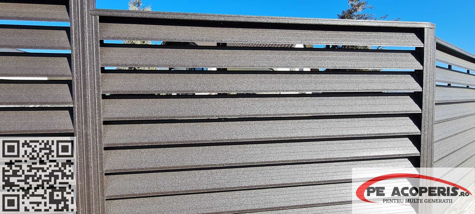Poarta - gard tip jaluzea -grosime 0.60 mm dublu vopsit- orice lungime