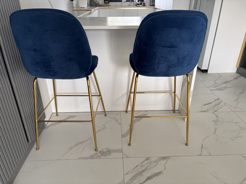 Бар столове синьо и златно два броя