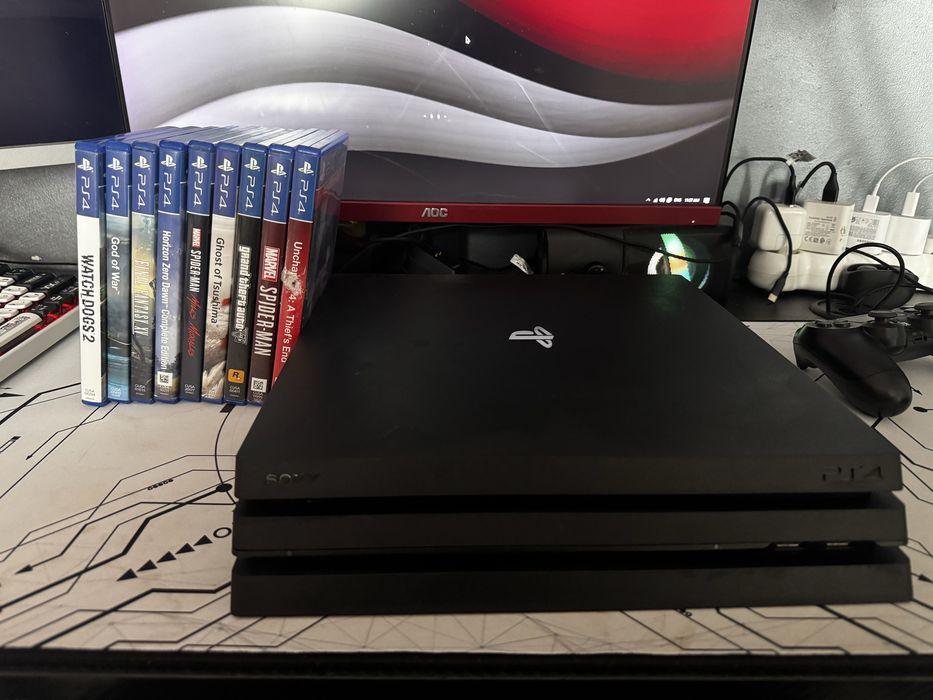 Ps4 pro + 9 jocuri AAA