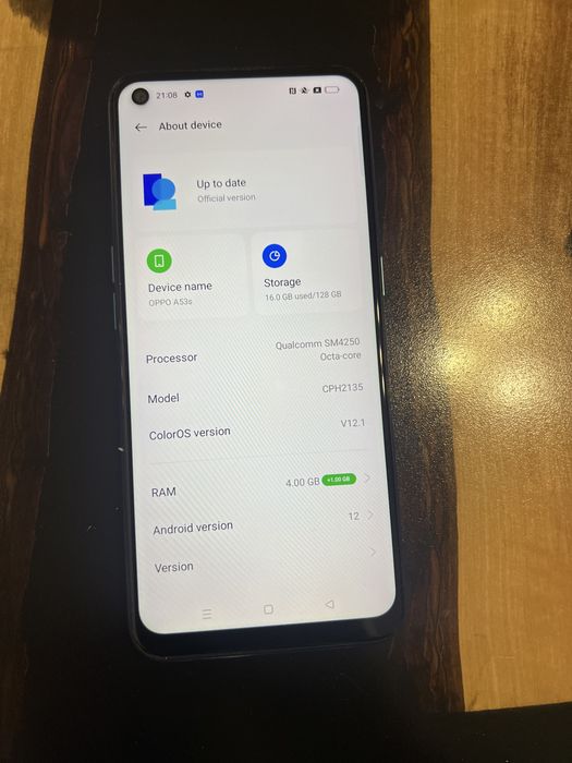 Oppo A53s 128 gb 4 gb rami