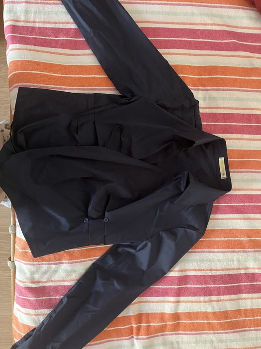 Рубашка синяя, хороший материал