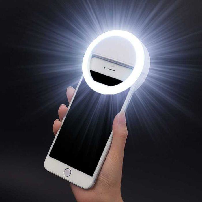 Selfie Ring Inel Selfie LED Clips Evenimente Live USB Hub Webcam Cover