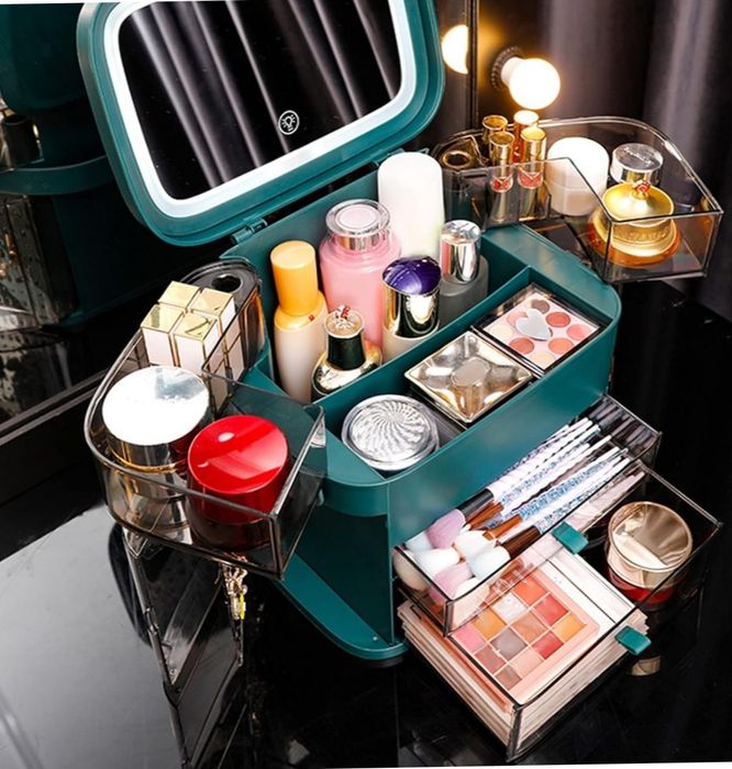 LUX Makeup Box – LED Yorug‘likli Kosmetika Organizeri