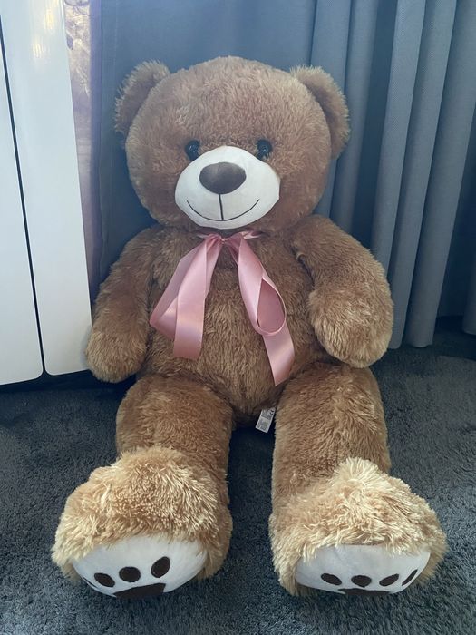 Мече с розова панделка 100см.