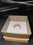 Inel Glamira marime 50, aur 14k cu safire albe