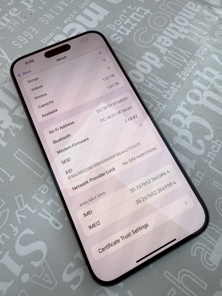 iPhone 15 Pro Max 1TB