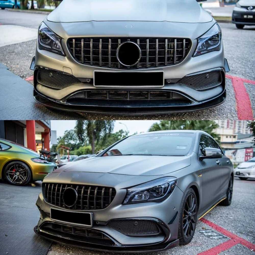 Черна решетка тип GT за Mercedes CLA W117 17-19 без отвор за камера