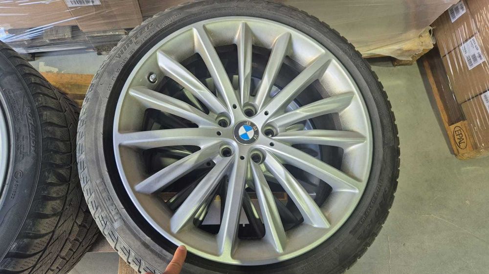 Set roti Jante+cauciucuri iarna+senzori 5x112 BMW G30 G31,  in 2latimi