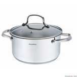 Oala din inox, cu capac sticla, 3.3 l, 20 cm, Klausberg
