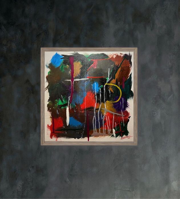 Tablou acrilic tablouri pictura panza abstract arta dimensiuni 40x40