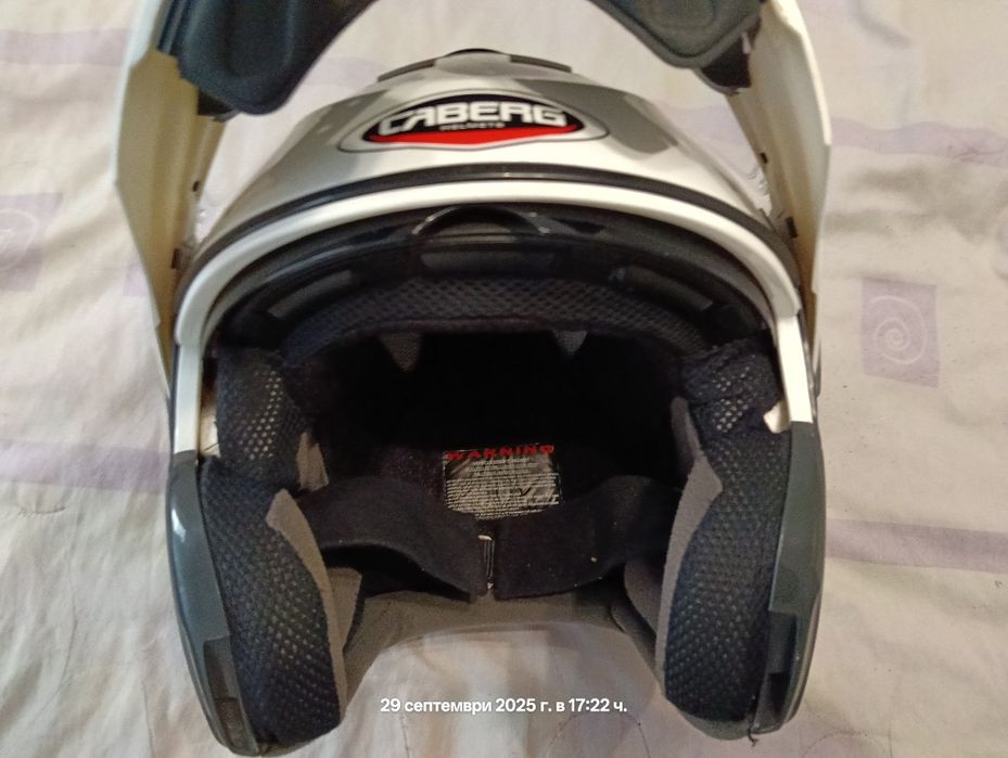 Модуларна  каска Caberg duke white metal размер L