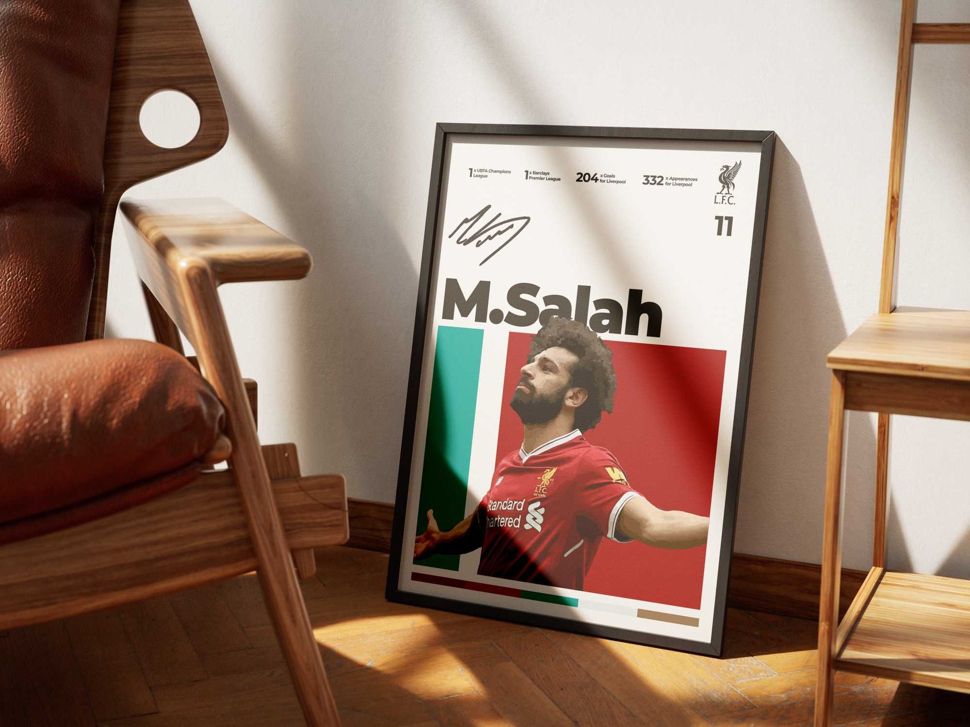 Poster ilustratie Mohamed Salah. Cadou pentru fanii Liverpool FC.