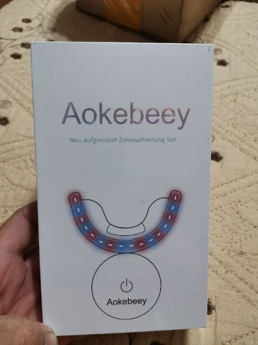 Kit profesional cu LED pentru albire dinti, marca Aokebeey