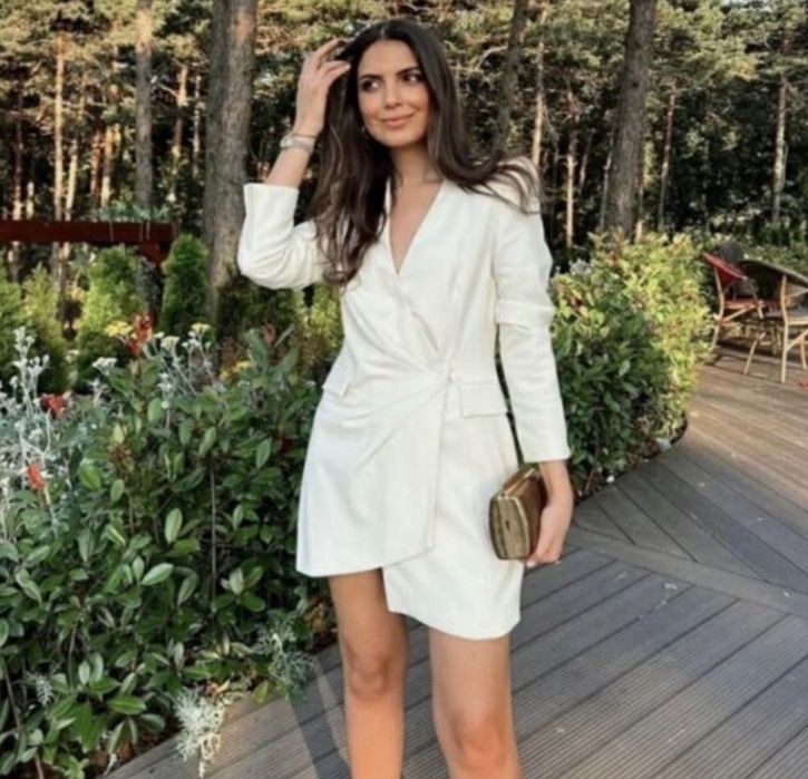 Рокля Zara ZARA бяло XS S